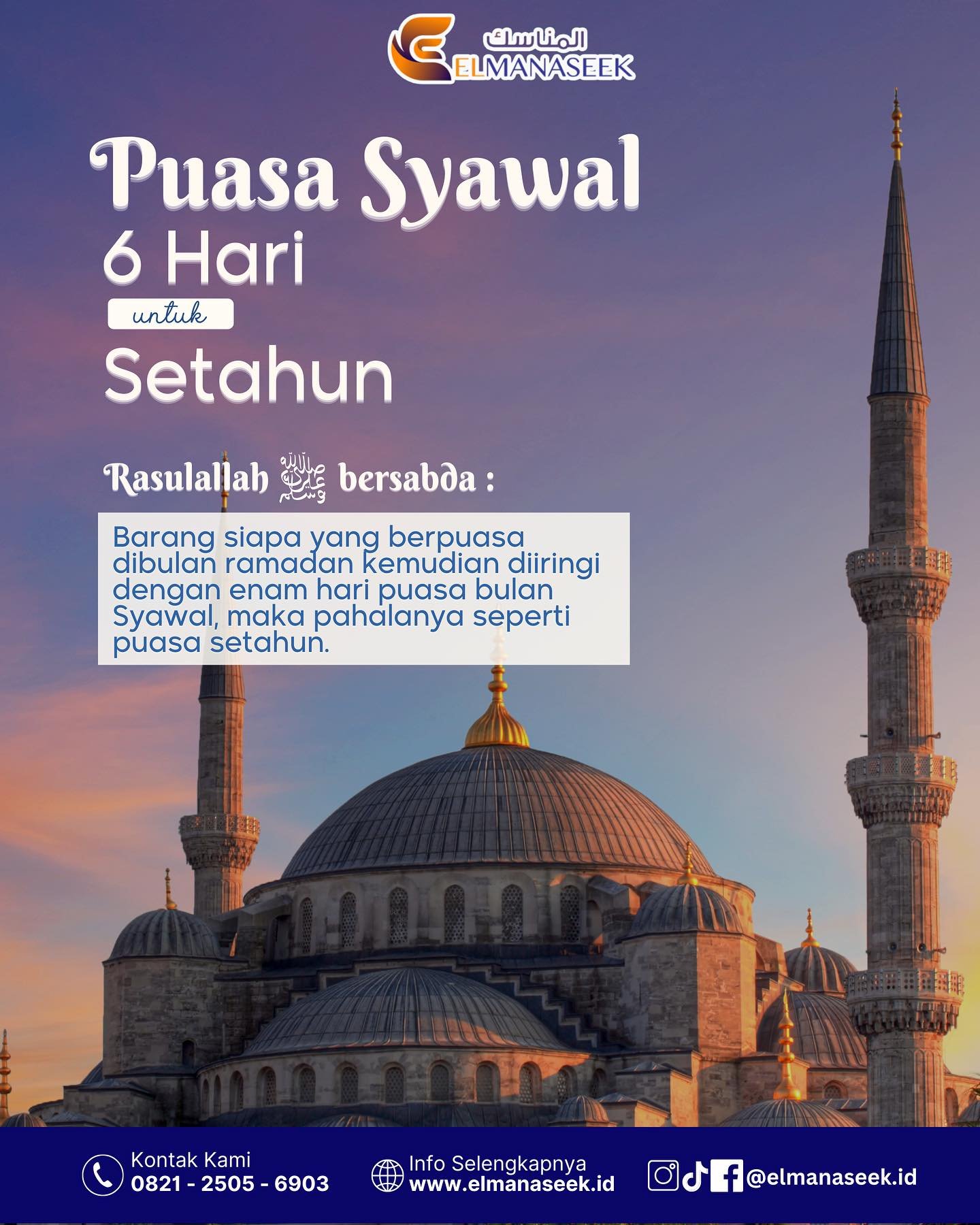 Puasa Syawal 6 Hari untuk Setahun