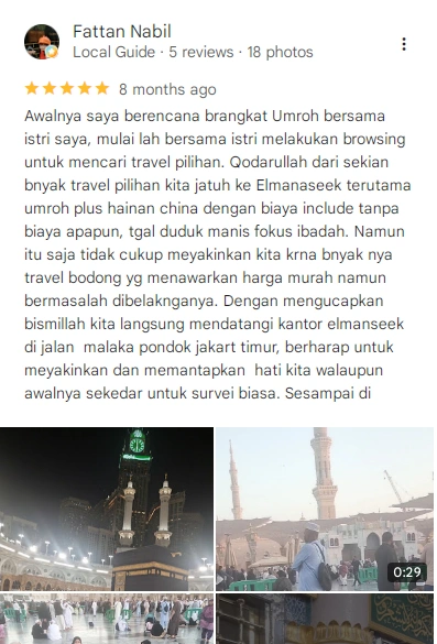 Review jamaah Elmanaseek 11